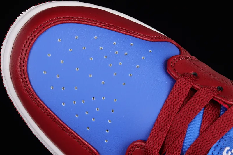 All categories Air Jordan Jordan series basketball shoes Air Jordan 1 Low Air Jordan 1 Low AJ1 Joe 1 red, blue and white swoosh color low-top basketball shoes DC0774-604